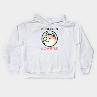 Dogecoin lovers: Pastel Dogecoin Devotee Symbol Kids Hoodie